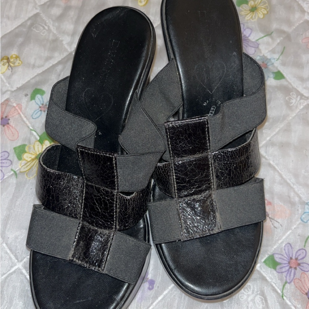 Gently used strappy black heels!